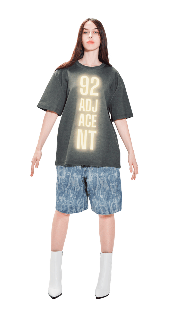 HARPER OVERSIZED SHIRT ⑨ White Zz Oversized T-Shirt