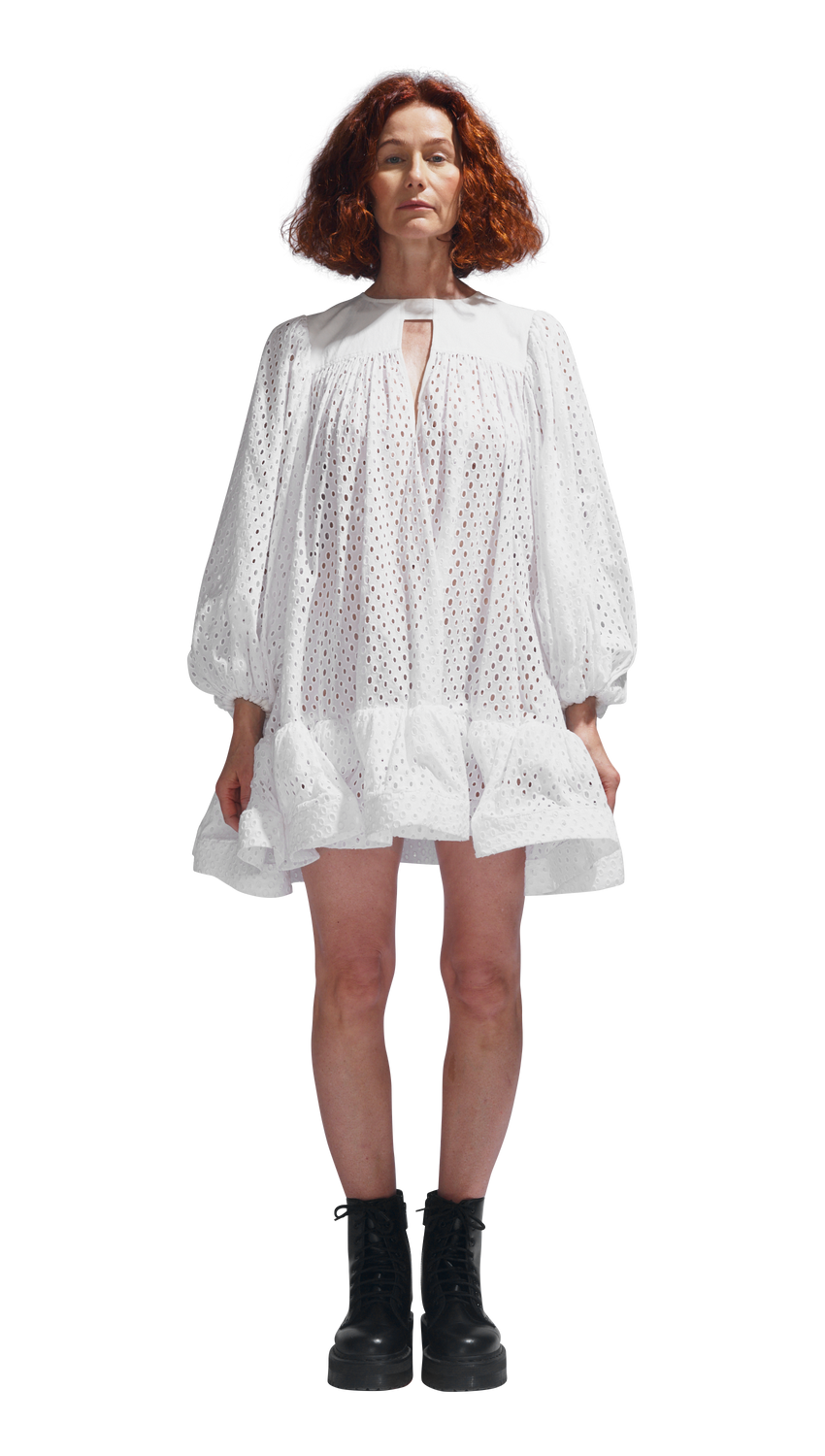 Eyelet Smock Dress