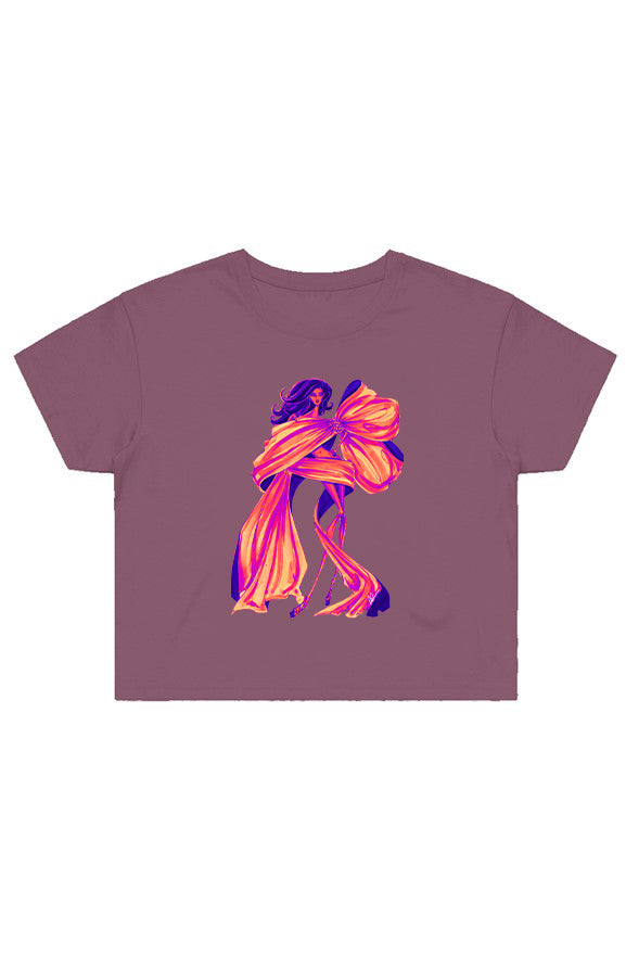 FIRE-STARTER CROP T-SHIRT - BERRY